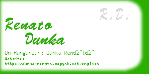renato dunka business card